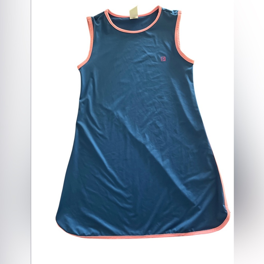 SET Active Blue Sleeveless Crew Neck Sundress